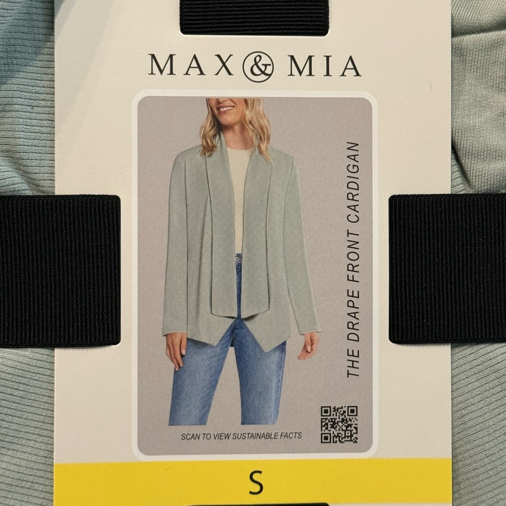 Max & Mia Women's Drape Front Cardigan - Light Gray